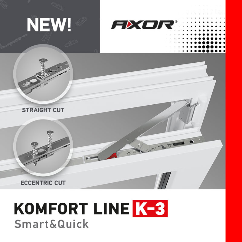 Improved line of window hardware Komfort Line K-3 – SMART & QUICK